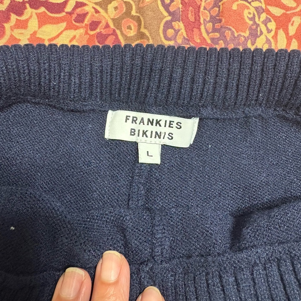 Frankies Bikinis Women’s Comfy Aimee Cloud Knit Pant in Starlight Blue Size L - Picture 10 of 14